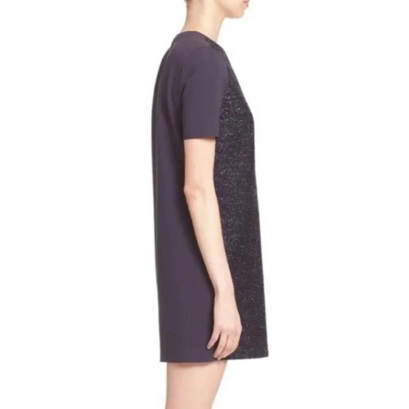 Tory Burch Size S Blue Short-Sleeve Tinsel Shift T-Shirt Dress - Picture 3 of 8